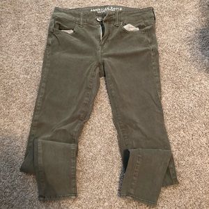 AEO green jeans
